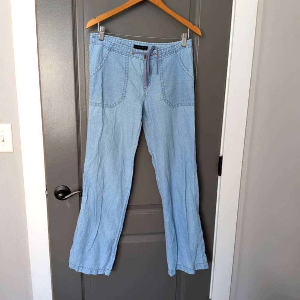 Sanctuary Sky Blue Denim Colored Cotton/Linen Pants. Rare.